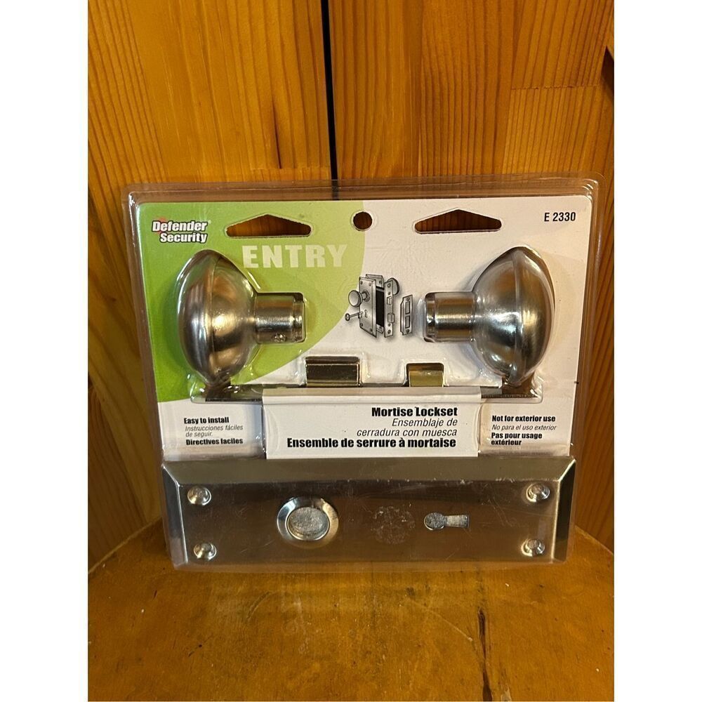 Defender Security E-2330 Mortise Lockset Stainless Steel Sealed (8151)